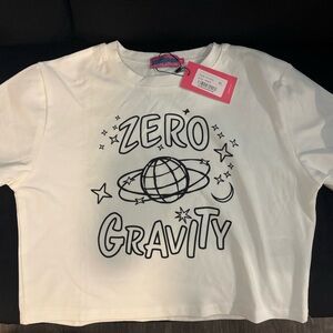 NWT! Zero Gravity White Crop Tee